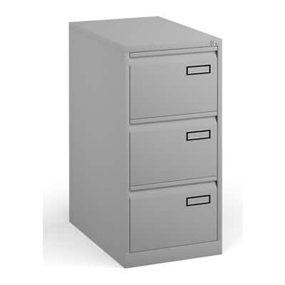 Bisley Filing Cabinet with 3 Lockable Drawers PSF3 470 x 470 x 1061 mm Grey