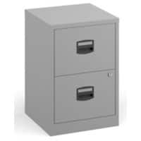 Bisley Steel Filing Cabinet with 2 Lockable Drawers 413 x 413 x 672 mm Grey
