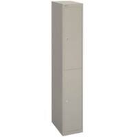 Bisley Basic Contract Locker Lockable with 2 Doors CLK182 Steel 305 x 457 x 1802mm Goose Grey