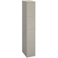 Bisley CLK Locker 4 Doors 1 nest Key lock 305 x 457 x 1,802 mm Grey