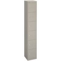 Bisley CLK Locker 6 Doors 1 nest Key lock 305 x 305 x 1,802 mm Grey