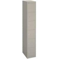 Bisley CLK Locker 6 Doors 1 nest Key lock 457 x 457 x 1,802 mm Grey