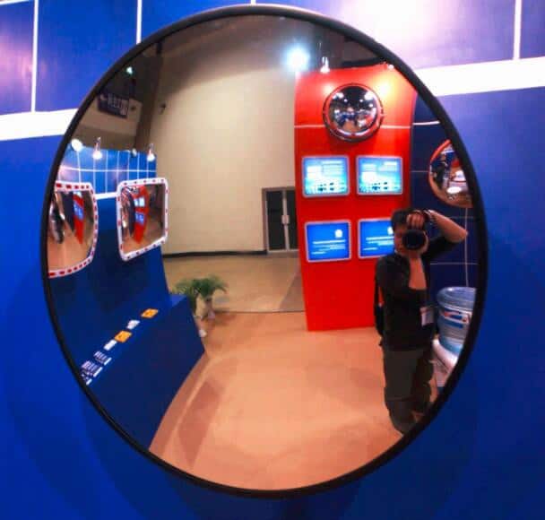 SLINGSBY Security Mirror 40 x 40 x 40 cm Black