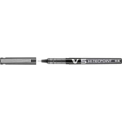 Pilot Hi-Tecpoint V5 Rollerball Pen Fine 0.3 mm Black Pack of 12