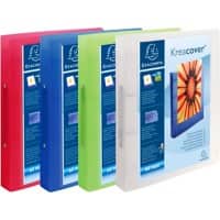 Exacompta Kreacover 30 mm Ring Binder PP (Polypropylene) A4 2 Rings Assorted 54869E Pack of 12