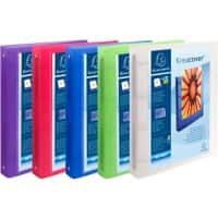 Exacompta Presentation Ring Binder Polypropylene A4+ 4 ring 30 mm Assorted Pack of 15