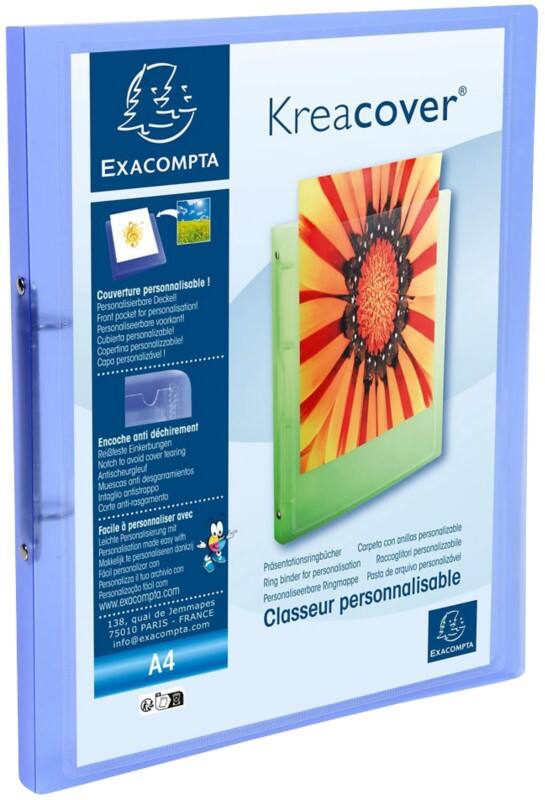 Exacompta Kreacover 15 mm Ring Binder PP (Polypropylene) A4 2 Rings Assorted 54969E Pack of 20