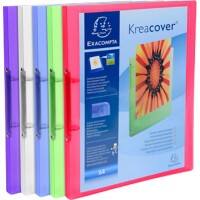 Exacompta Presentation Ring Binder Kreacover 5496E Polypropylene A4 2 ring 15 mm Assorted Pack of 20