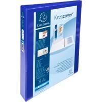 Exacompta Presentation Ring Binder Polypropylene A4 4 ring 30 mm Blue Pack of 10