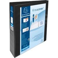 Exacompta Presentation Ring Binder Kreacover Personal 51943NE Polypropylene A4+ 4 ring 40 mm Black Pack of 10