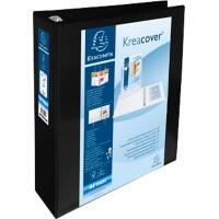 Exacompta Presentation Ring Binder Polypropylene A4+ 4 ring 60 mm Black Pack of 10