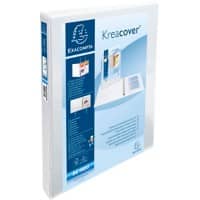 Exacompta Presentation Ring Binder Kreacover 51922E with 2 Pockets  Polypropylene A4+ 2 ring 30 mm White Pack of 10