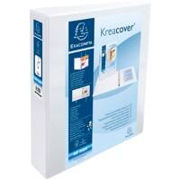 Exacompta Presentation Ring Binder Kreacover 51923E Polypropylene A4+ 2 ring 40 mm White Pack of 10