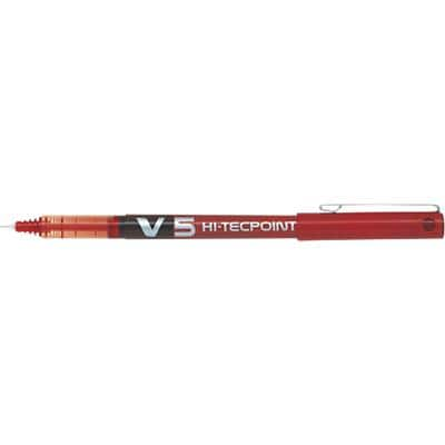 Pilot Hi-Tecpoint V5 Rollerball Pen Fine 0.3 mm Red Pack of 12