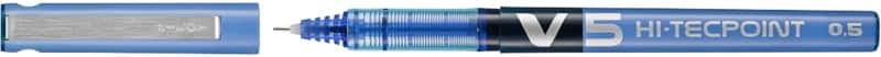 Pilot Hi-Tecpoint V5 Non-retractable Rollerball Pen Blue 0.3 mm Extra Fine Rollerball Non Refillable Pack of 12