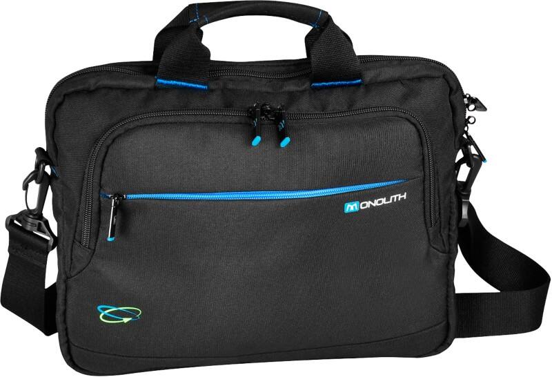 Monolith Laptop Case Blue Line 3315 13 Inch Recycled Plastic Black 34 x 4 x 27 cm