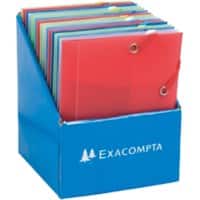 Exacompta 3 Flap Folder 50889E A6 Assorted Polypropylene 12 x 16 cm Pack of 25