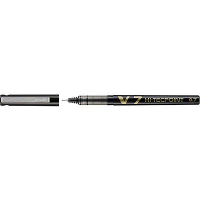 Pilot Hi-Tecpoint V7 Rollerball Pen Medium 0.4 mm Black Pack of 12