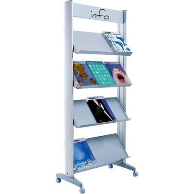 Paperflow Freestanding Brochure Holder for 12 Documents A4 Grey