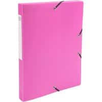 Exacompta Filing Box 59604E A4 Pink Polypropylene 25 x 33 cm Pack of 4