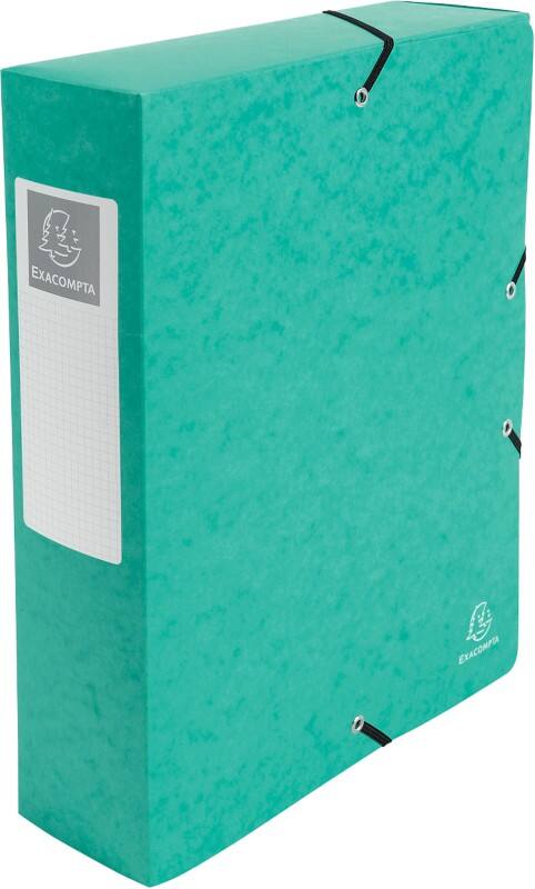 Exacompta Filing Box 50833E A4+ Green Glossy Card 25 x 33 cm Pack of 6