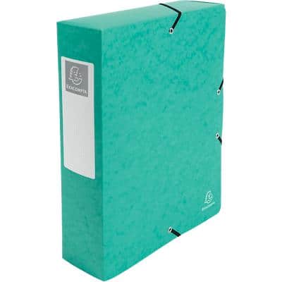 Exacompta Filing Box 50833E A4+ Green Glossy Card 25 x 33 cm Pack of 6