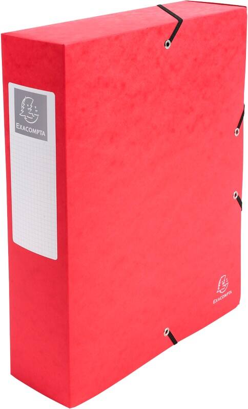 Exacompta Filing Box 50835E A4+ Red Glossy Card 25 x 33 cm Pack of 6