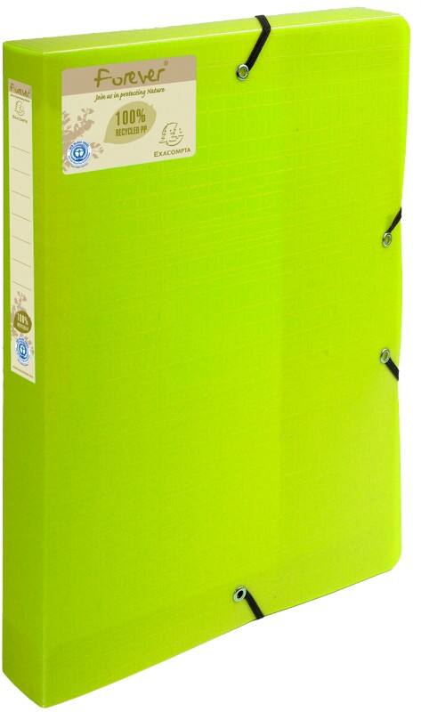 Exacompta Filing Box 553573E A4 Green Polypropylene 25 x 33 cm Pack of 8