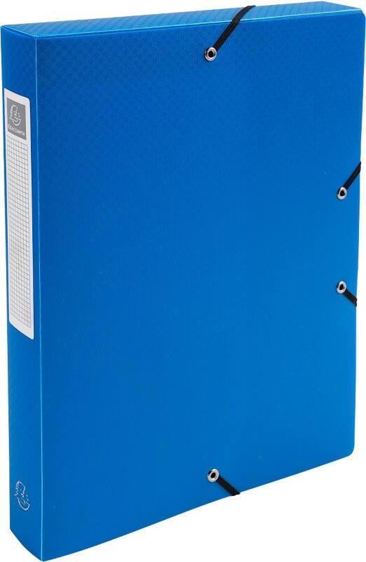 Exacompta Filing Box 59782E A4 Blue Polypropylene 25 x 33 cm Pack of 8