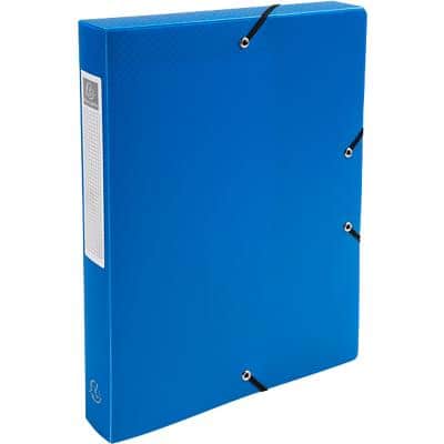 Exacompta Filing Box 59782E A4 Blue Polypropylene 25 x 33 cm Pack of 8