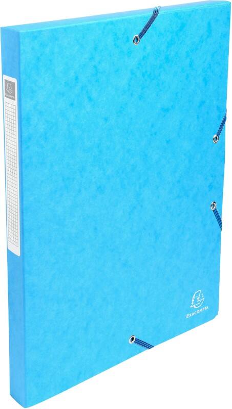 Exacompta Filing Box 50306E A4 Turquoise Glossy Card 25 x 33 cm Pack of 8