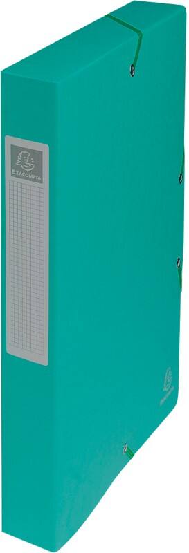 Exacompta Filing Box 50403E A4 Green Glossy Card 25 x 33 cm Pack of 8