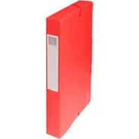 Exacompta Filing Box 50405E A4 Red Glossy Card 25 x 33 cm Pack of 8