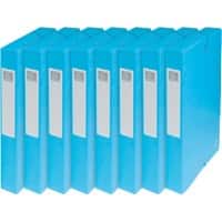 Exacompta Filing Box 50406E A4 Turquoise Glossy Card 25 x 33 cm Pack of 8