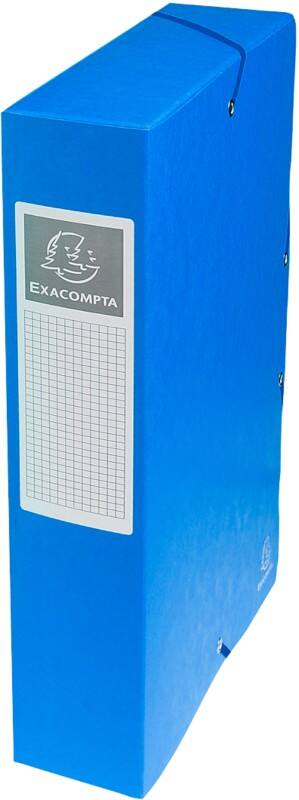 Exacompta Filing Box 50602E A4 Blue Mottled Pressboard 25 x 33 cm Pack of 8