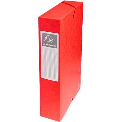 Exacompta Filing Box 50605E A4 Red Mottled Pressboard 25 x 33 cm Pack of 8