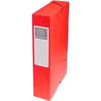 Exacompta Filing Box 50605E A4 Red Mottled Pressboard 25 x 33 cm Pack of 8