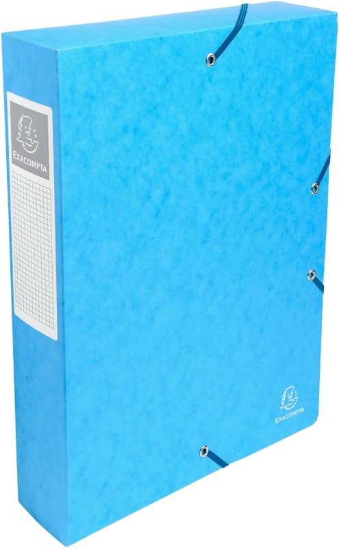 Exacompta Filing Box 50606E A4 Turquoise Glossy Card 25 x 33 cm Pack of 8