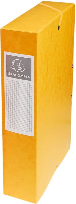 Exacompta Filing Box 50609E A4 Yellow Glossy Card 25 x 33 cm Pack of 8