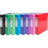 Exacompta Filing Box 50629E A4+ Assorted Glossy Card 25 x 33 cm Pack of 8