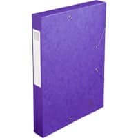 Exacompta Filing Box 14015H A4 40mm Spine Purple Mottled Pressboard 25x33cm Pack of 10