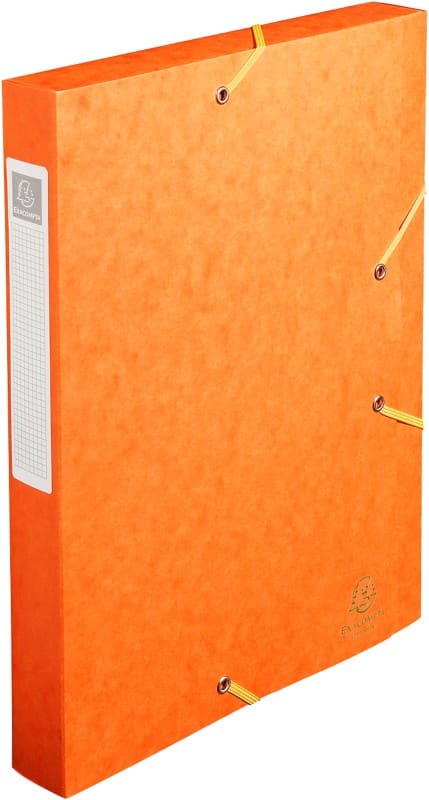 Exacompta Filing Box 14015H A4 40mm Spine Orange Mottled Pressboard 25x33cm Pack of 10