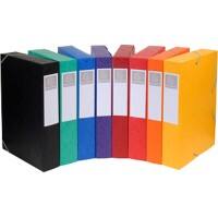 Exacompta Filing Box 19500H A4 Assorted 600gsm Pressboard 25 x 33 cm Pack of 10