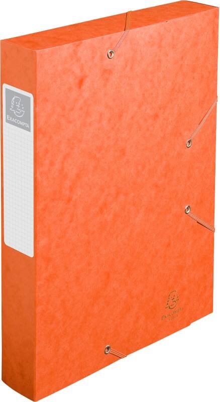 Exacompta Filing Box 16015H A4 Orange 600gsm Pressboard 25 x 33 cm Pack of 10