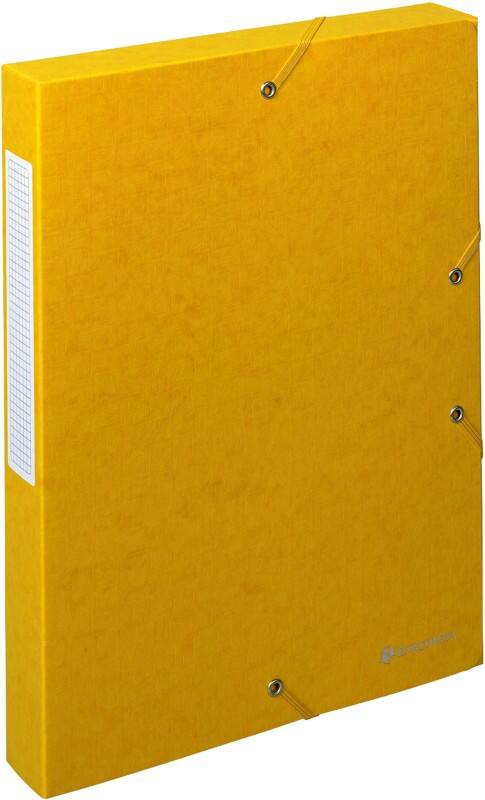 Exacompta Filing Box 50819E A4 Yellow Glossy Card 25 x 33 cm Pack of 10