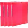 Exacompta Filing Box 59875E A4 Red Polypropylene 25 x 33 cm Pack of 4
