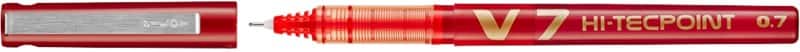 Pilot Super Grip Hi-Tecpoint V7 Non-retractable Rollerball Pen Red 0.4 mm Fine Rollerball Non Refillable Pack of 12