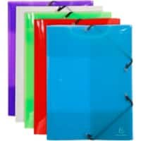 Exacompta 3 Flap Folder 59700E A3 Assorted Polypropylene 32 x 44 cm Pack of 10