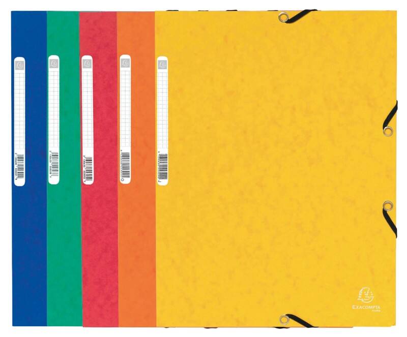 Exacompta 3 Flap Folder 55025E A4 Assorted Glossy Card 24 x 32 cm Pack of 125