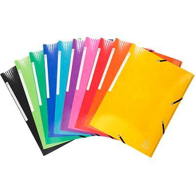 Exacompta 3 Flap Folder 55829E A4 Assorted Glossy Card 24 x 32 cm Pack of 25